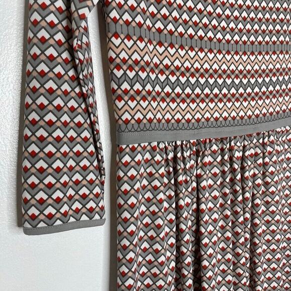 Sophie Max Gray Pink Diamond Pattern Knit Dress Size XS Women's - Picture 4 of 9